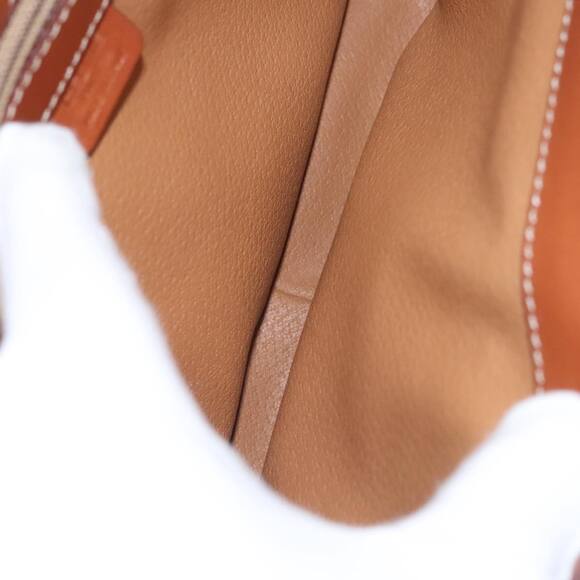 CELINE Macadam Canvas Hand Bag Beige Gold - Picture 11 of 16